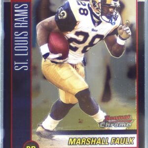 2002 Bowman Chrome Marshall Faulk #82 Rams