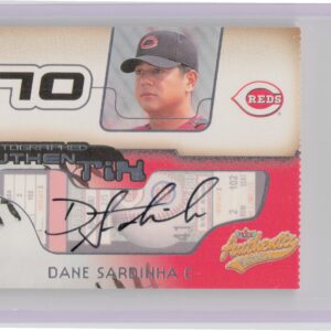 2002 Fleer Authentix Dane Sardinha AU #AA-DS Reds Autograph AuthenTIX