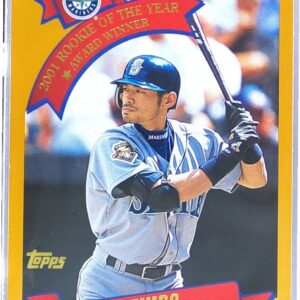 2002 Topps Ichiro #718 Mariners 2001 Rookie Of The Year Award Winner