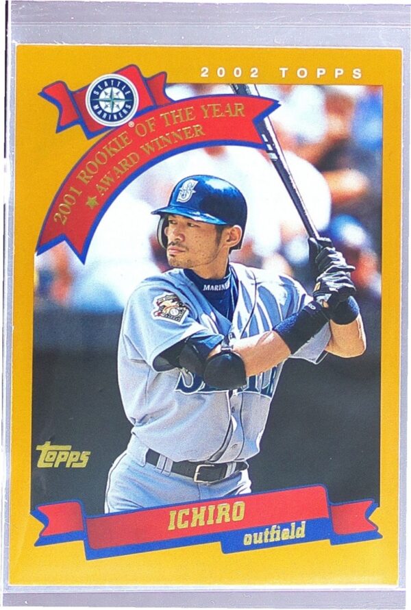 2002 Topps Ichiro #718 Mariners 2001 Rookie Of The Year Award Winner