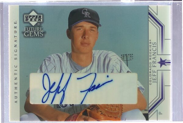 2002 Upper Deck Prospect Premieres Jeff Francis Auto #90 Rockies