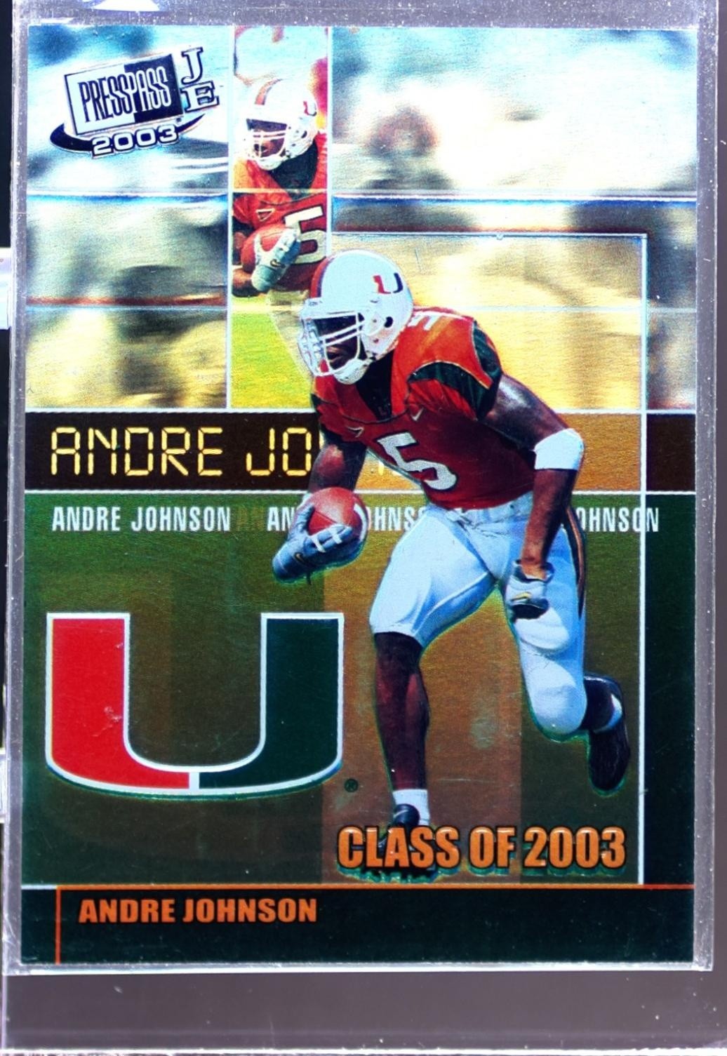 2003 Press Pass JE Andre Johnson RC #CL4 Hurricanes Class of 2003
