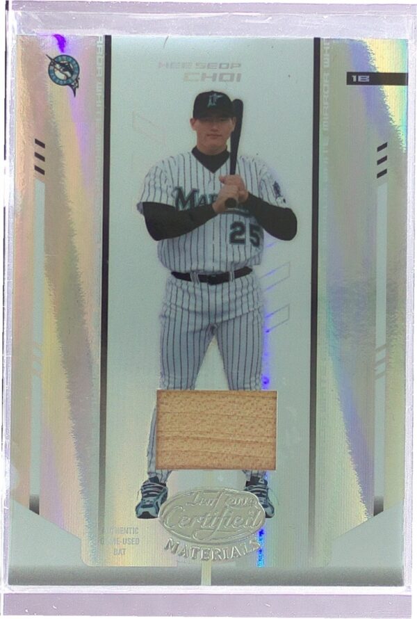 2004 Certified Materials Hee Seop Choi /200 JSY #71 Marlins Mirror Bat White
