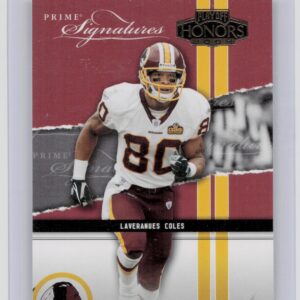 2004 Playoff Honors Laveranues Coles /999 #PS-14 Redskins Prime Signature Previ
