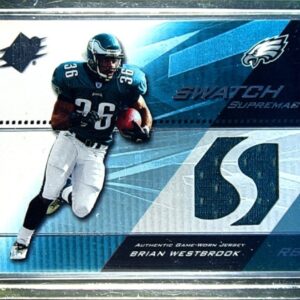 2004 SPx Brian Westbrook JSY #SW-BW Eagles Swatch Supremacy