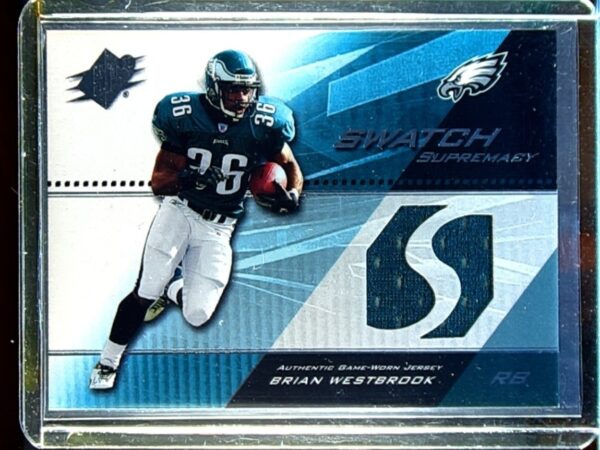 2004 SPx Brian Westbrook JSY #SW-BW Eagles Swatch Supremacy