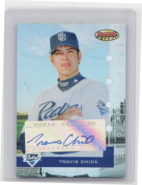 2005 Bowman's Best Travis Chick AU RC SN974 #101 Padres