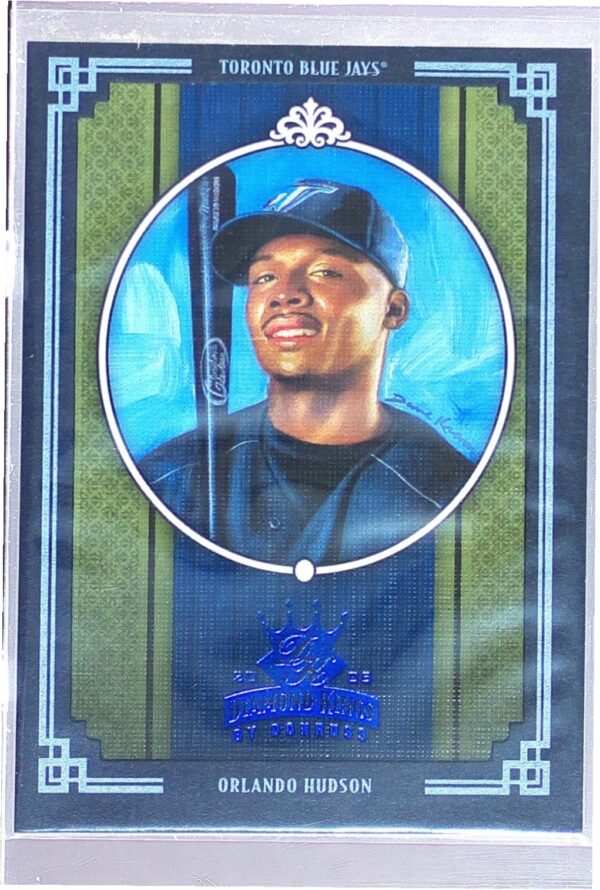 2005 Donruss Diamond Kings Orlando Hudson Framed Blue /100 #407 Jays