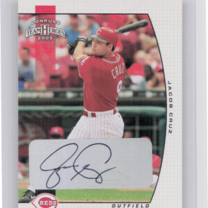2005 Donruss Team Heroes Jacob Cruz AU #90 Reds Autographs