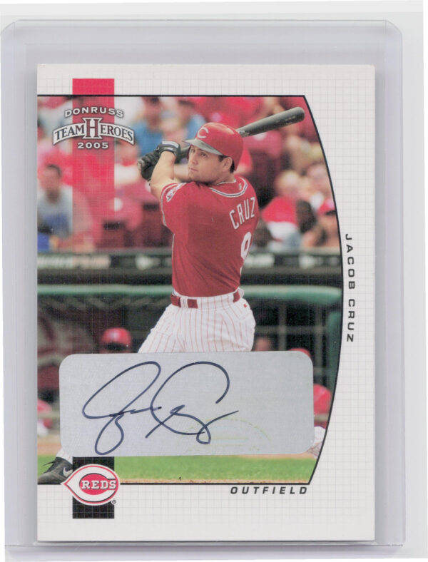 2005 Donruss Team Heroes Jacob Cruz AU #90 Reds Autographs