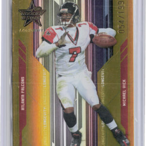 2005 Leaf Rookies & Stars Longevity Michael Vick Gold SN199 #4 Falcons