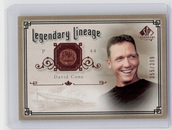 2005 SP Legendary Cuts David Cone /399 #LE-DC Mets Legendary Lineage
