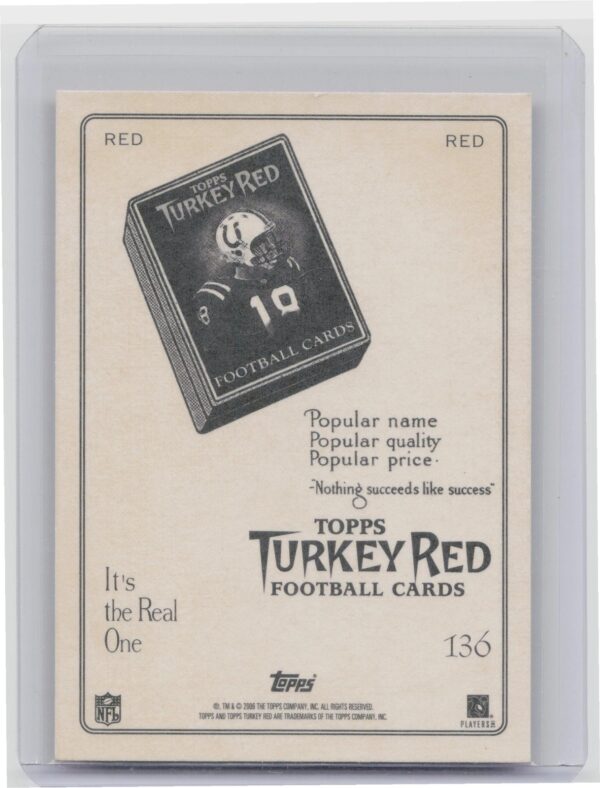 2005 Topps Turkey Red Donovan McNabb Red VAR #136b Eagles - Image 3
