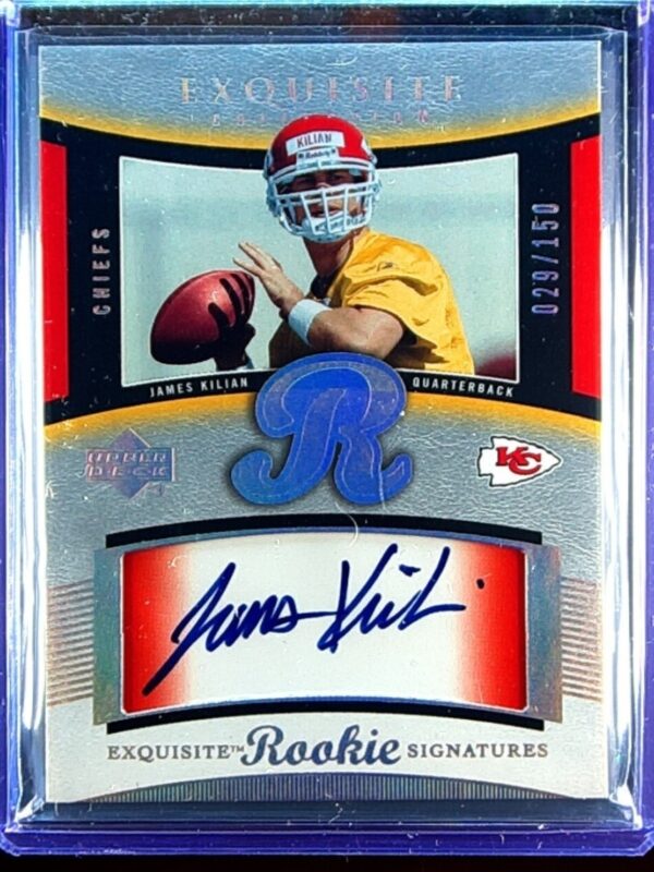 2005 UD Exquisite  James Kilian AUTO /150 RC #80 Chiefs