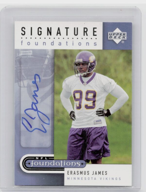 2005 Upper Deck Foundations Erasmus James AU #SF-EJ Vikings Signature Foundation