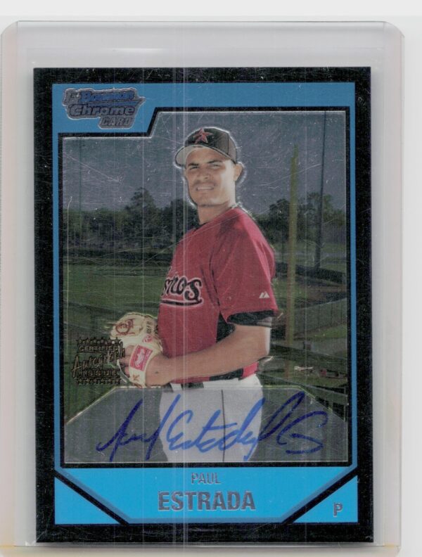 2007 Bowman Chrome Paul Estrada AU #BC253 Astros Prospects