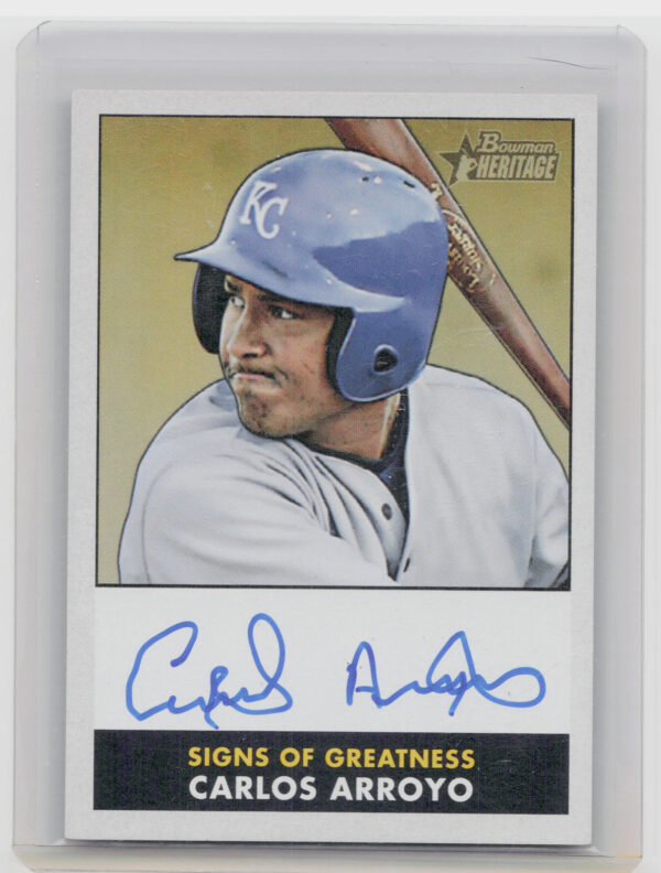 2007 Bowman Heritage Carlos Arroyo AU #SG-CA Royals Signs of Greatness