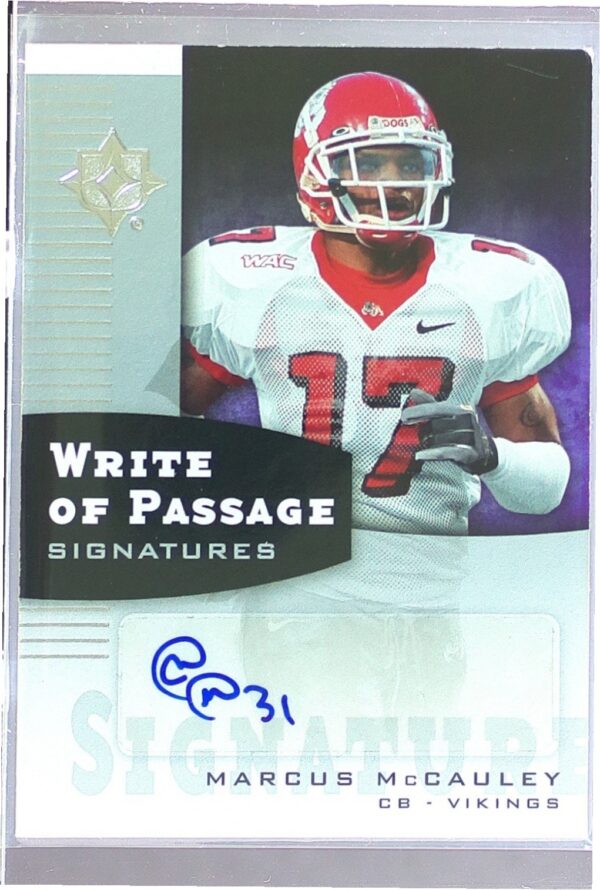 2007 Upper Deck Ultimate Collection Marcus McCauley Auto #WP-MM Write of Passage