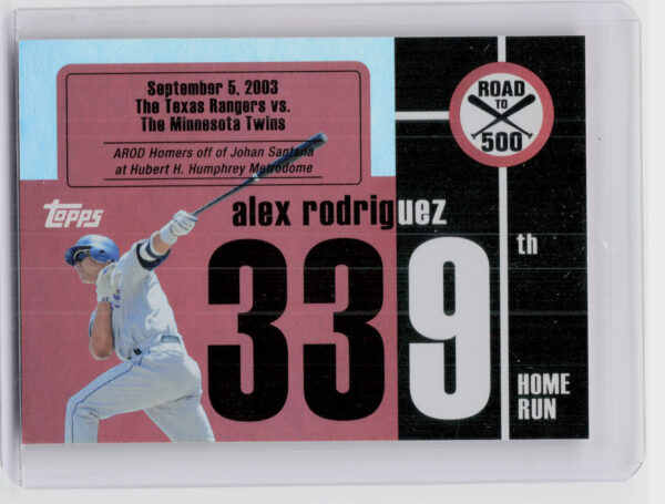 2008 Finest Alex Rodriguez #ARHR339 Rangers Alex Rodriguez: Road to 500
