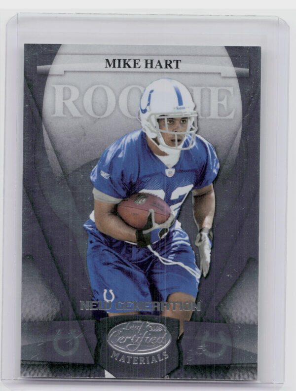 2008 Leaf Certified Materials Mike Hart SN1500 RC #186 Colts