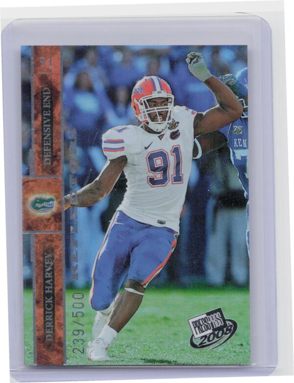 2008 Press Pass Derrick Harvey Reflectors /500 #41 Gators
