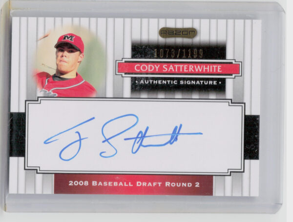 2008 Razor Signature Series Cody Satterwhite AU SN1199 #194 Tigers