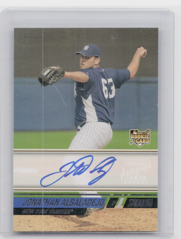 2008 Stadium Club Jonathan Albaladejo AU RC #177 Yankees