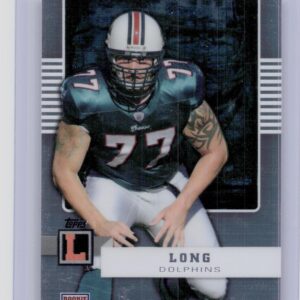 2008 Topps Letterman Jake Long /419 RC #92 Dolphins