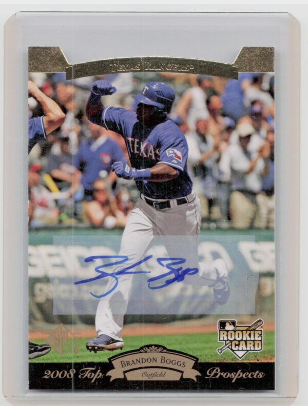 2008 Upper Deck Timeline Brandon Boggs AU #181 Rangers 1995 SP Top Prospects Aut