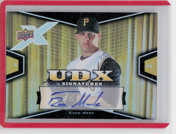 2008 Upper Deck X Evan Meek AU #EM Pirates Signatures