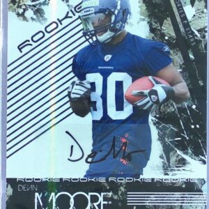 2009 Donruss Rookies & Stars Devin Moore Auto /250 #146 Seahawks Rookie Auto