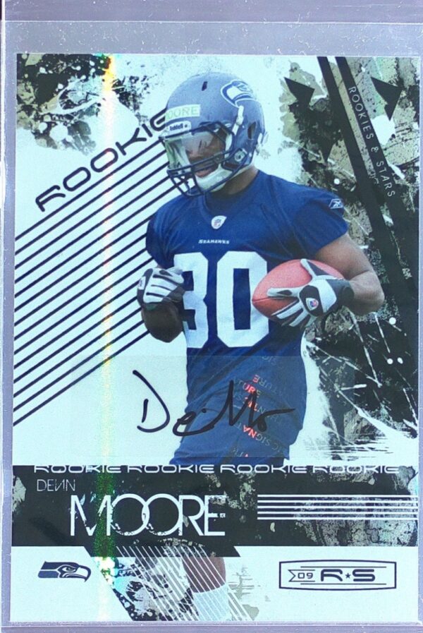 2009 Donruss Rookies & Stars Devin Moore Auto /250 #146 Seahawks Rookie Auto