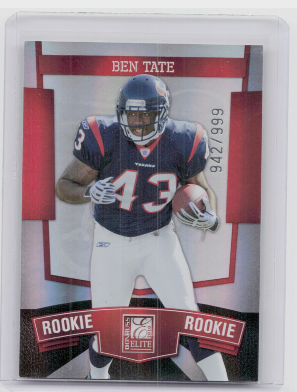2010 Donruss Elite Ben Tate RC SN999 #105 Texans