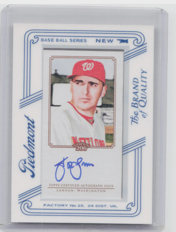 2010 Topps 206 John Lannan AU #TA-JL Nationals Mini Framed Autographs Piedmont
