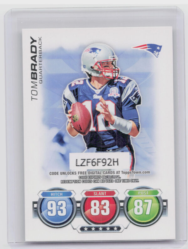 2010 Topps Attax Tom Brady #NNO Patriots