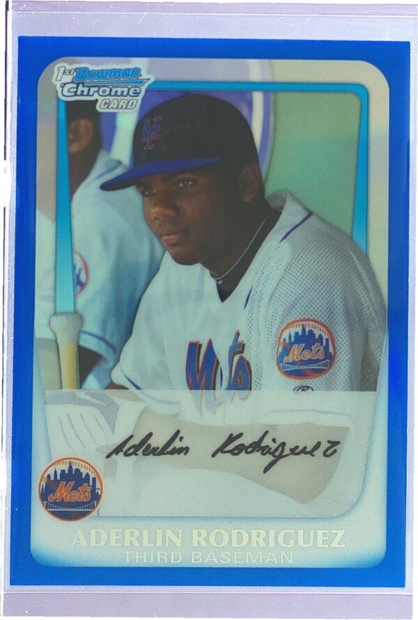 2011 Bowman Chrome Aderlin Rodriguez /150 #BCP146 Mets Prospects Blue Refractors