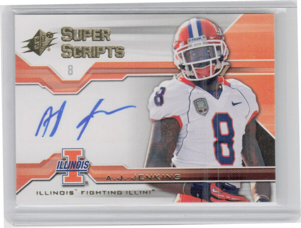 2012 SPx A.J. Jenkins AU #SS-AJ Illini Super Scripts Autographs