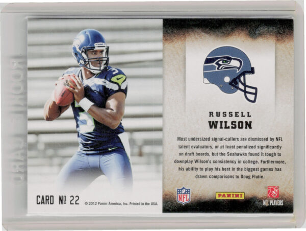 2012 Score Russell Wilson #22 Seahawks Hot Rookies - Image 3