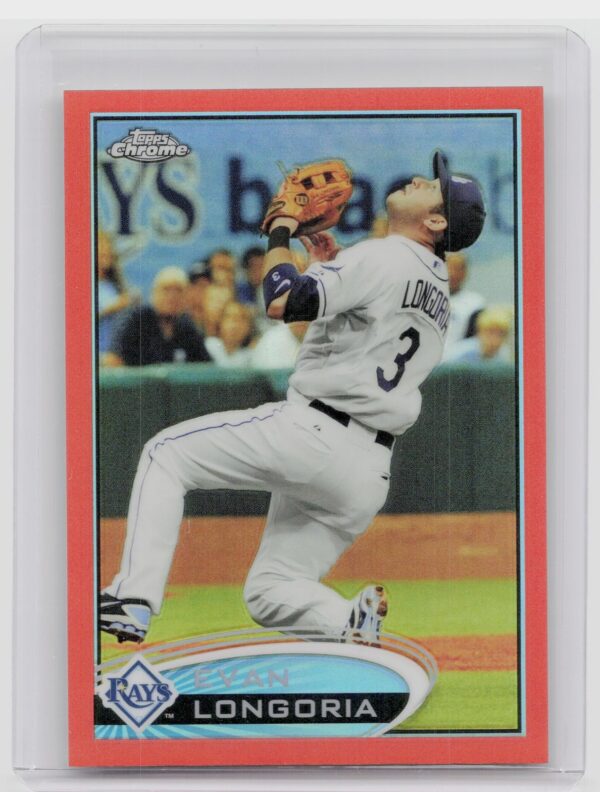 2012 Topps Chrome Evan Longoria Orange Refractors #90 Rays