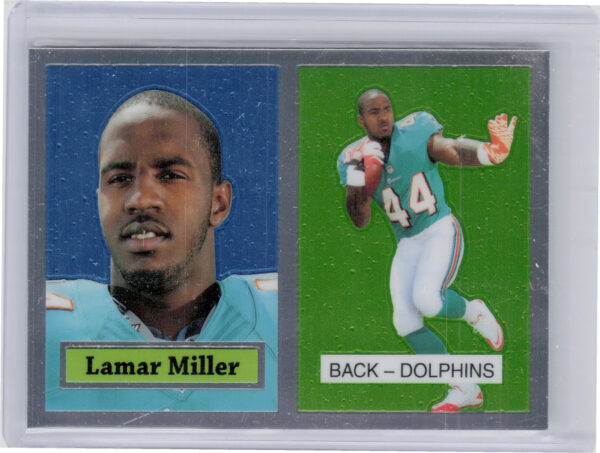 2012 Topps Lamar Miller #23 Dolphins 1957 Green