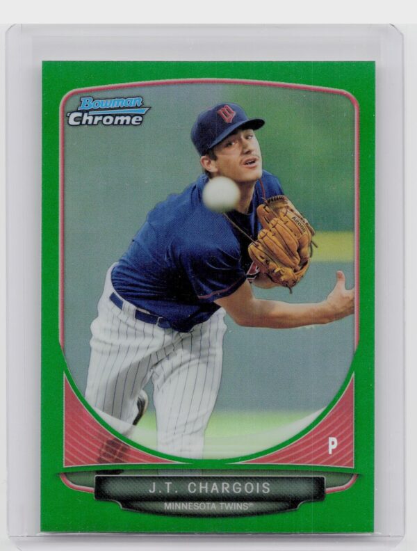 2013 Bowman Chrome J.T. Chargois #BCP137 Twins Prospects Green Refractors