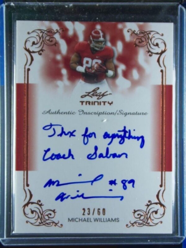 2013 Leaf Trinity Michael Williams AU SN60 #DI-MW2 Tide Inscriptions Bronze