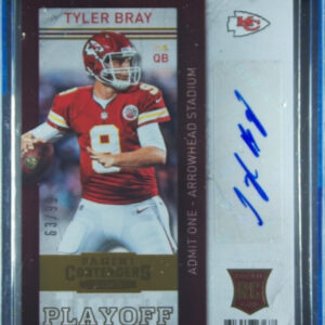 2013 Panini Contenders Tyler Bray Playoff Ticket AU SN99 VAR #188 Chiefs