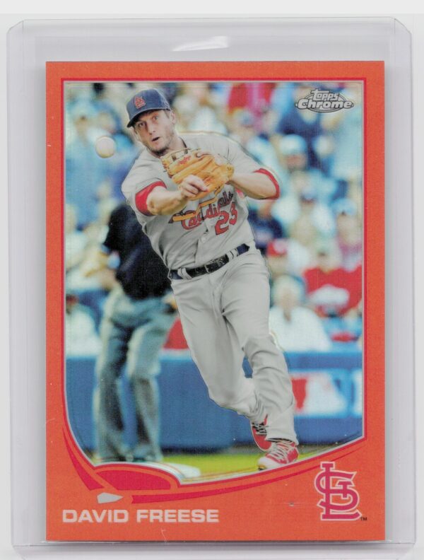 2013 Topps Chrome David Freese Orange Refractors #135 Cardinals