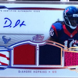 2013 Topps Prime DeAndre Hopkins Auto /10 JSY RC #PV-DH Relic Level 5 Silver