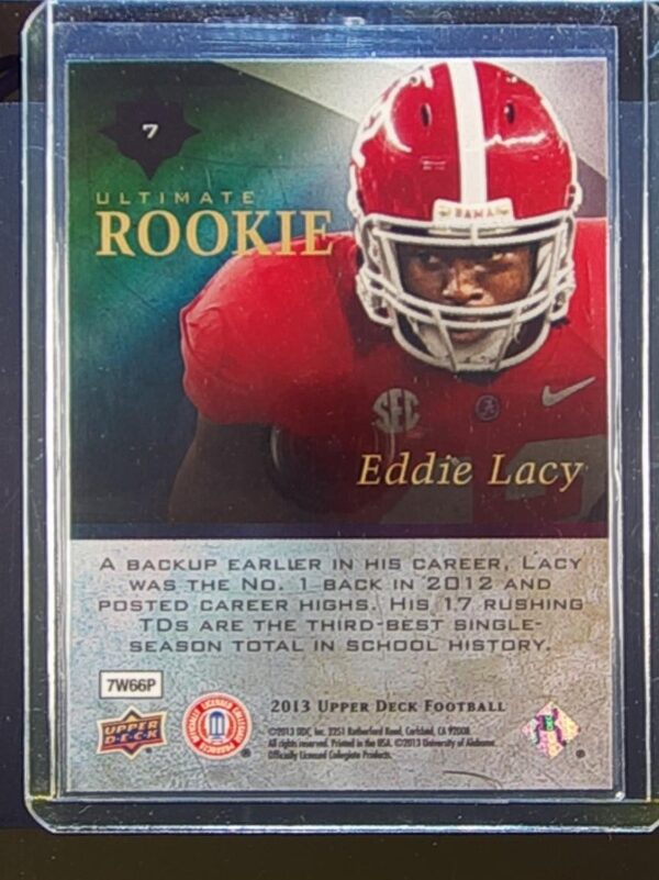 2013 Upper Deck Eddie Lacy /525 #7 Tide Ultimate Rookies - Image 3