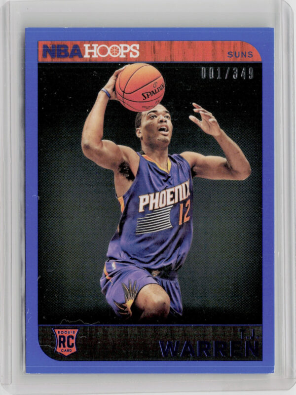 2014-15 Hoops T.J. Warren Blue SN349 #273 Suns