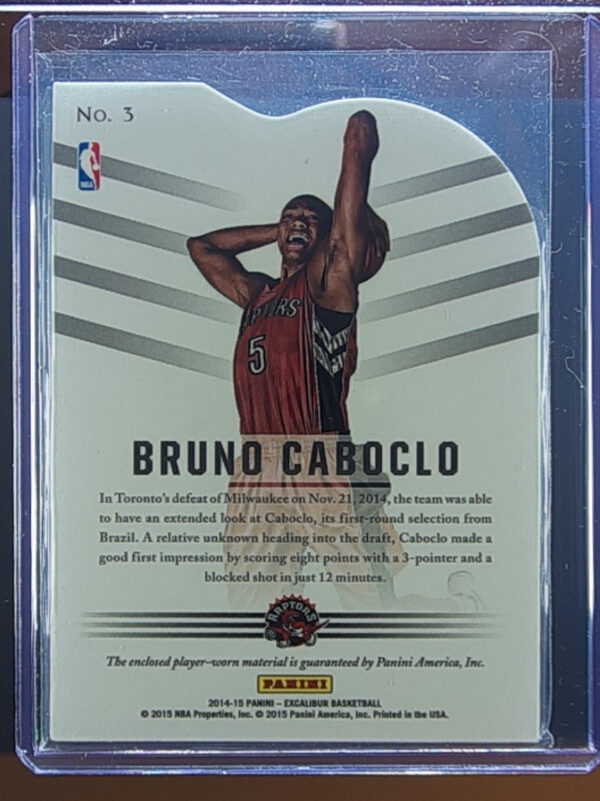2014-15 Panini Excalibur Bruno Caboclo #3 Raptors Fresh Faces - Image 3