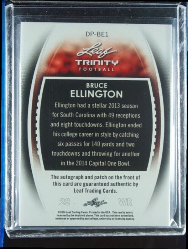 2014 Leaf Trinity Bruce Ellington AU MEM #DP-BE1 Gamecocks - Image 3