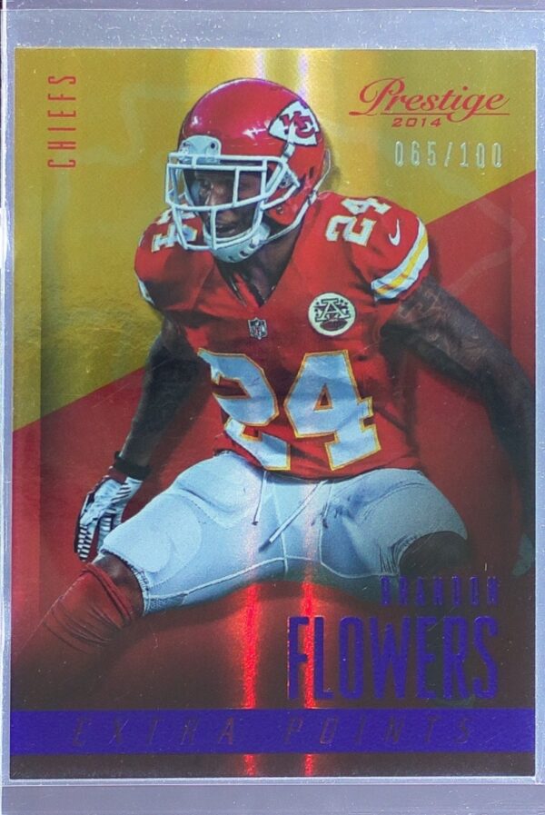 2014 Panini Prestige Brandon Flowers Extra Points Purple /100 #89 Chiefs